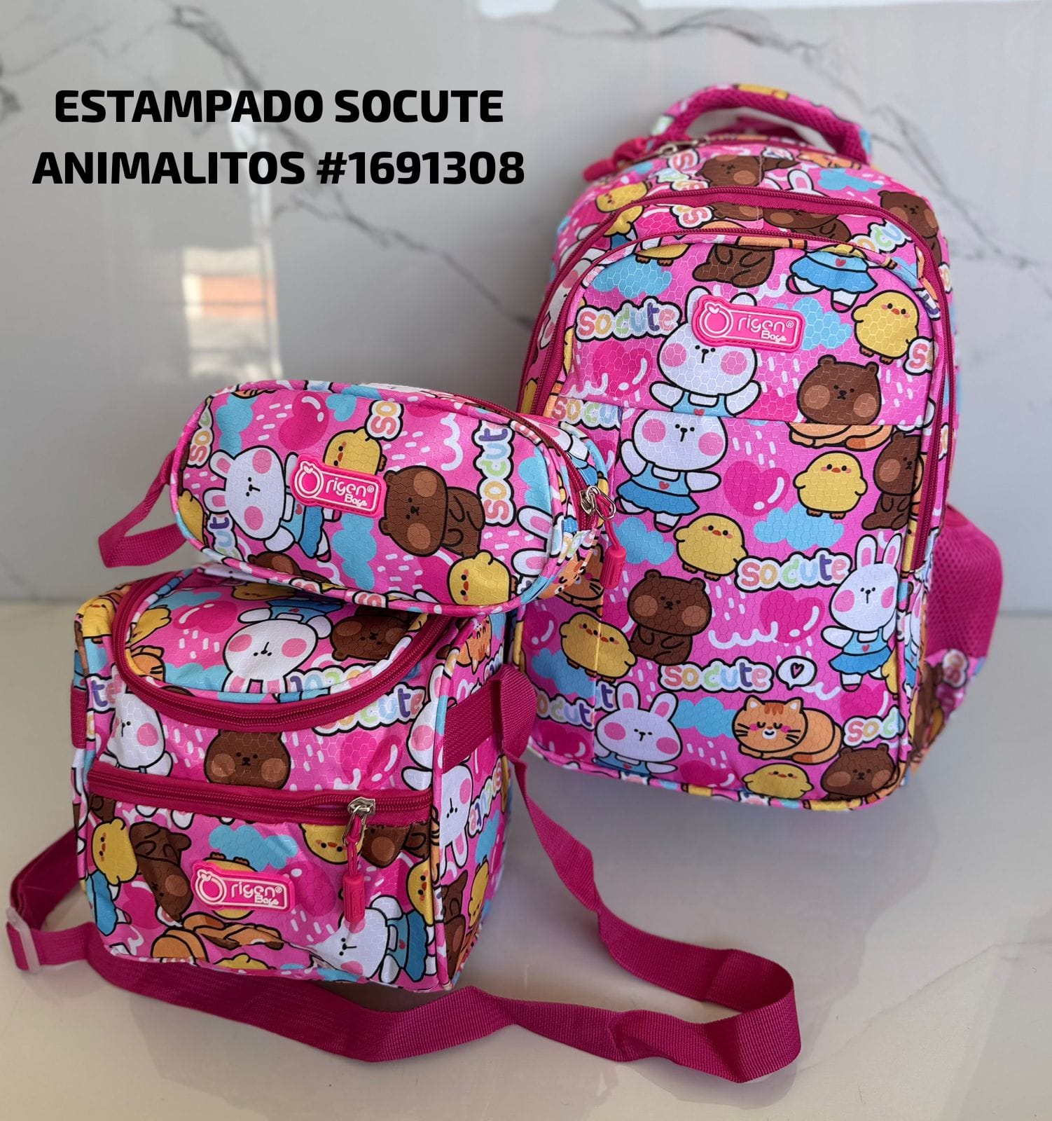 TRIO MORRAL ORIGEN IMPORTADO NIÑAS - COLOR: ESTAMPADO SOCUTE ANIMALITOS